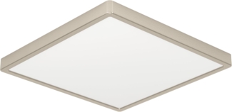 EGLO LED Deckenleuchte Fueva 6, quadratische Deckenlampe, Aufbaulampe aus Metall in Silber und Kunststoff Weiß, Deckenbeleuchtung warmweiß-kaltweiß, 39x39 cm