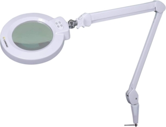 Lumeno Lupenlampe 824XPRO LED Lupenleuchte dimmbar und 172 mm Linse, LED fest integriert, Kaltweiß, 6500