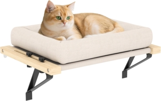 PawHut Tierbett 50x36 cm Katzenhängematte mit verstellbarer Halterung, Polyester, mit abnehmbarem, maschinenwaschbarem Kissen, für Katzen unter 6 kg