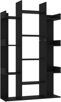 vidaXL Bücherregal Schwarz 86x25,5x140 cm Holzwerkstoff 808901