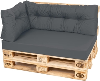 TexDeko Palettenkissen Set Modell: Comfort 3-TLG, Palettenkissen Set wasserabweisend, Premium Qualität, pflegeleicht