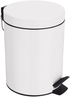 Spirella Kosmetikeimer "Sydney Weiss" Mülleimer Treteimer Abfalleimer - 5 Liter – mit herausnehmbaren Inneneimer