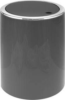 bremermann Kosmetikeimer mit Schwingdeckel, Bad-Serie SAVONA - rund, 5,5 Liter, grau