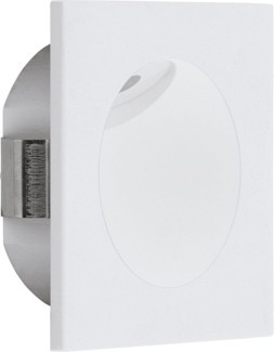 Eglo 96901 Hochvolt LED Einbauleuchte ZARATE in weiß 8x8 cm Einbautiefe 4cm mit Einputzring