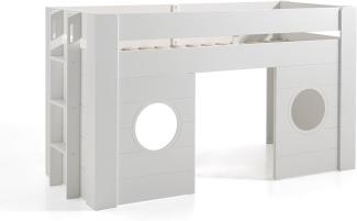 Spielbett >FREYA< in Weiß aus MDF - 215x120x96cm (BxHxT)