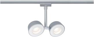 Paulmann 95471 URail LED Spot Double Pellet 2x4W Chrom matt/Weiß dimmbar