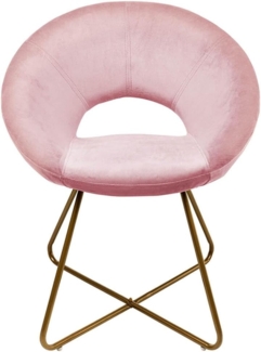 HOME DELUXE Samtstuhl SELESA - Rosa