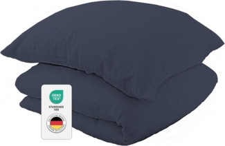 jilda-tex Bettwäsche Musselin-Bettwäsche aus 100% Bio-Baumwolle Made in Green, 100% Baumwolle, 2 teilig