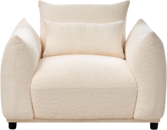 Sessel JAMSA Bouclé Cremeweiß