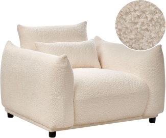 Sessel JAMSA Bouclé Cremeweiß