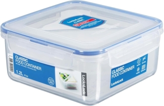 Lock & Lock Frischhaltebox 1,2 L Classic ToGo Sandwichbox 166 x 166 x 76 mm Sandwich Einsatz