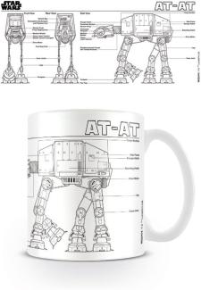 empireposter Star Wars At At Sketch Größe (cm), ca. Ø8,5 H9,5 Beschreibung: Krieg der Sterne Keramik Tasse, weiß, bedruckt, Fassungsvermögen 320 ml, spülmaschinen und mikrowellenfest