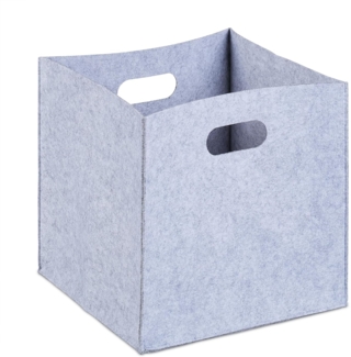 10 x Quadratischer Filzkorb grau 10024400