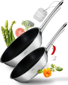 Rösle Stegepandesæt non-stick Moments 20+28 cm Rustfrit