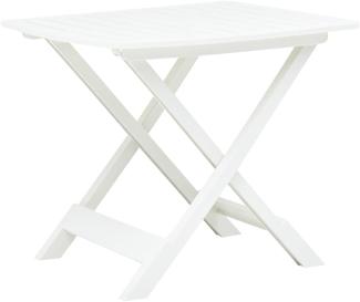 vidaXL Gartentisch Klappbar Weiß 79 x 72 x 70 cm Kunststoff 48790