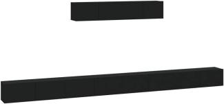 vidaXL 6-tlg. TV-Schrank-Set Schwarz Holzwerkstoff 3114607