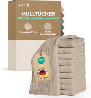 Laleni Spucktuch Spucktücher Baby aus Reiner Baumwolle, (20-tlg), OEKO-TEX Zertifizierte Mulltücher