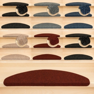 Metzker® Stufenmatte Stufenmatten Ramon MW Halbrund Bordeaux 14 Stück, halbrund, Höhe: 2 mm, 14 Stück im Set - Bordeaux