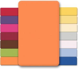 CelinaTex Jersey Spannbettlaken Lucina für Kids Dreierpack 60x120-70x140cm orange 100% Baumwolle gekämmt superweich Oeko-TEX