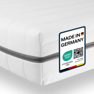 Sleepneo Matratze 200x200 - Ergonomische Kaltschaummatratze - 7 Zonen Matratze - Matratze H2 H3 - Oeko TEX Zertifiziert - Waschbarer Bezug - 2in1 Matratzen Härtegrad - atmungsaktiv - Höhe 15 cm