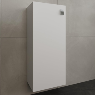 Planetmöbel Midischrank Midischrank 32cm Weiß (Kleiner Badschrank für extra Stauraum mit 3 Fächern) Hängeschrank für Badezimmer