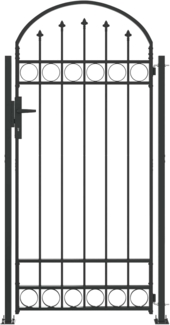 vidaXL Zaunpfosten mit Schloss Grau 200 x 88 x 14 cm Stahl 42008887