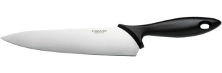 Fiskars Essential Kochmesser, Koch Messer, Küchenmesser, Küchenhelfer, Kunststoff / Edelstahl, 21 cm, 1023775