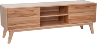 Medienschrank TV-Schrank Fernsehschrank mit 2 Türen aus Rotbuche V-90.51-12