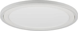 Flache LED Deckenleuchte CARUS Ø44cm Leuchtflächen getrennt schaltbar Weiß