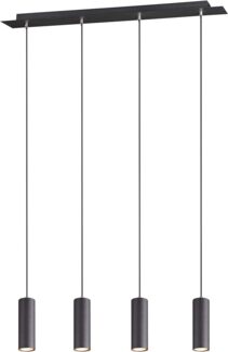 Pendelleuchte Deckenleuchte Deckenpendel MARLEY 4x GU10 schwarz matt