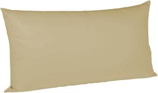 Fleuresse Mako-Satin-Kissenbezug uni colours Farbe beige 2043 40 x 80 cm