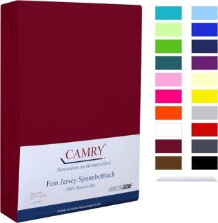 Camry Spannbettlaken CLASSIC, Jersey Baumwolle, Gummizug: rundum, viele Farben, alle Matratzenhöhen, Bettlaken, Spannbetttuch