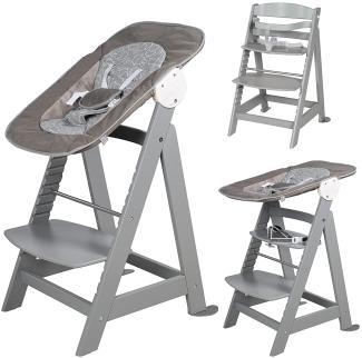 roba Treppenhochstuhl 'Born Up' - Set 2 in 1 - 'miffy®' - mit Liegefunktion - ab Geburt - Taupe