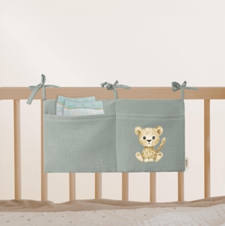 Artee Bettnestchen Babybett Organizer Taschen Aufbewahrung aus Musselin