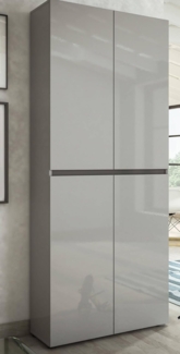 Dmora - Schuhschrank Alberton, Schuhregal, Mehrzweck-Eingangsgarderobe, Möbel für Schuhe, Made in Italy, 80x34h200 cm, Grau