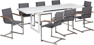 Essgruppe für 8 Personen VALCANETTO COSOLETO Metall 180 240x90x84 cm Grau