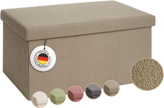 Laleni Sitztruhe Sitzbank mit Stauraum aus robustem Boucle-Stoff, Bequemer Hocker mit Stauraum - Aufbewahrungsboxen