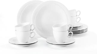 Seltmann Weiden Trio Weiß Kaffeeservice 18-teilig
