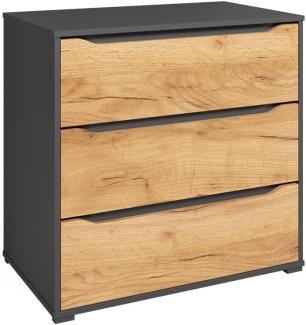 Vicco Kommode Ruben 80 x 78 cm Anthrazit Eiche Sideboard