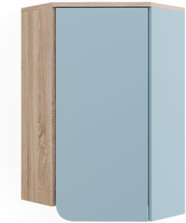 Badschrank Karen Sonoma/Blau 42.4 x 75 cm mit Tür und offenen Fächern Vicco