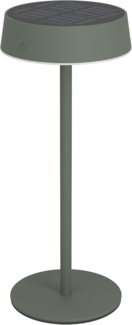 EGLO LED Solar Tischleuchte außen Simeri, kabellose Akku Tischlampe touch dimmbar, Solarlampe Outdoor aus Metall in Grün, warmweiß, neutralweiß, kaltweiß, IP54