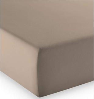 fleuresse Mako-Jersey-Spannlaken Comfort Farbe Taupe 9042 Größe: 100x200 cm