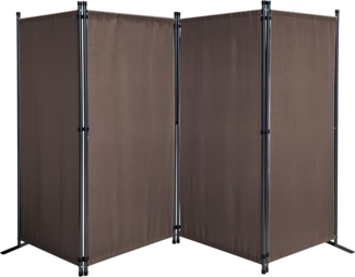Quick Star Paravent Paravent 4tlg. 220x165 cm Taupe