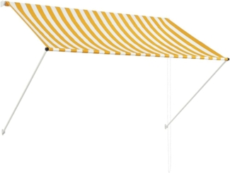 vidaXL Einziehbare Markise 200×150 cm Gelb und Weiß 143753