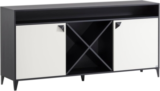 LOOKS BY WOLFGANG JOOP Sideboard Classic, schwarz matt/cremebeige, 179,2 x 39 x 85,8 cm