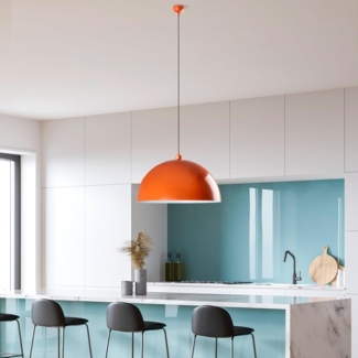Kronleuchter, 'Kure', 135 x 35 x 35, Orange