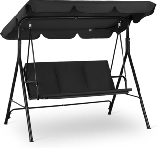 Strattore Hollywoodschaukel Gartenschaukel / Gartenliege 175 x 110 x 153 cm - Schwarz