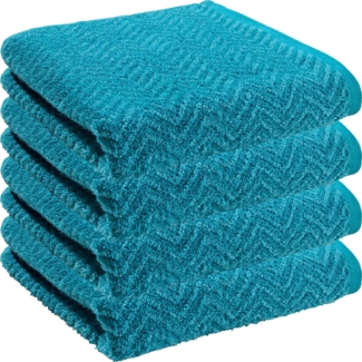 REDBEST Handtuch Handtuch "Palmdale" 4er-Pack, Frottier, Walk-Frottier gemustert