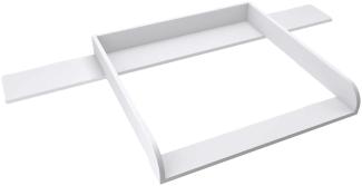 REGALIK Wickelaufsatz für Hemnes Kommode mit 8 Schubladen IKEA 78x80 cm - Abnehmbar Wickeltischaufsatz für Kommode in Weiß - Abgeschlossen mit ABS Material 2mm mit Abgerundeten Frontplatten