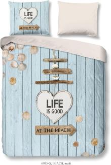 good morning Renforcé Bettwäsche 2 teilig Bettbezug 140 x 220 cm Kopfkissenbezug 60 x 70 cm Beach 6955. 99. 01 Multi